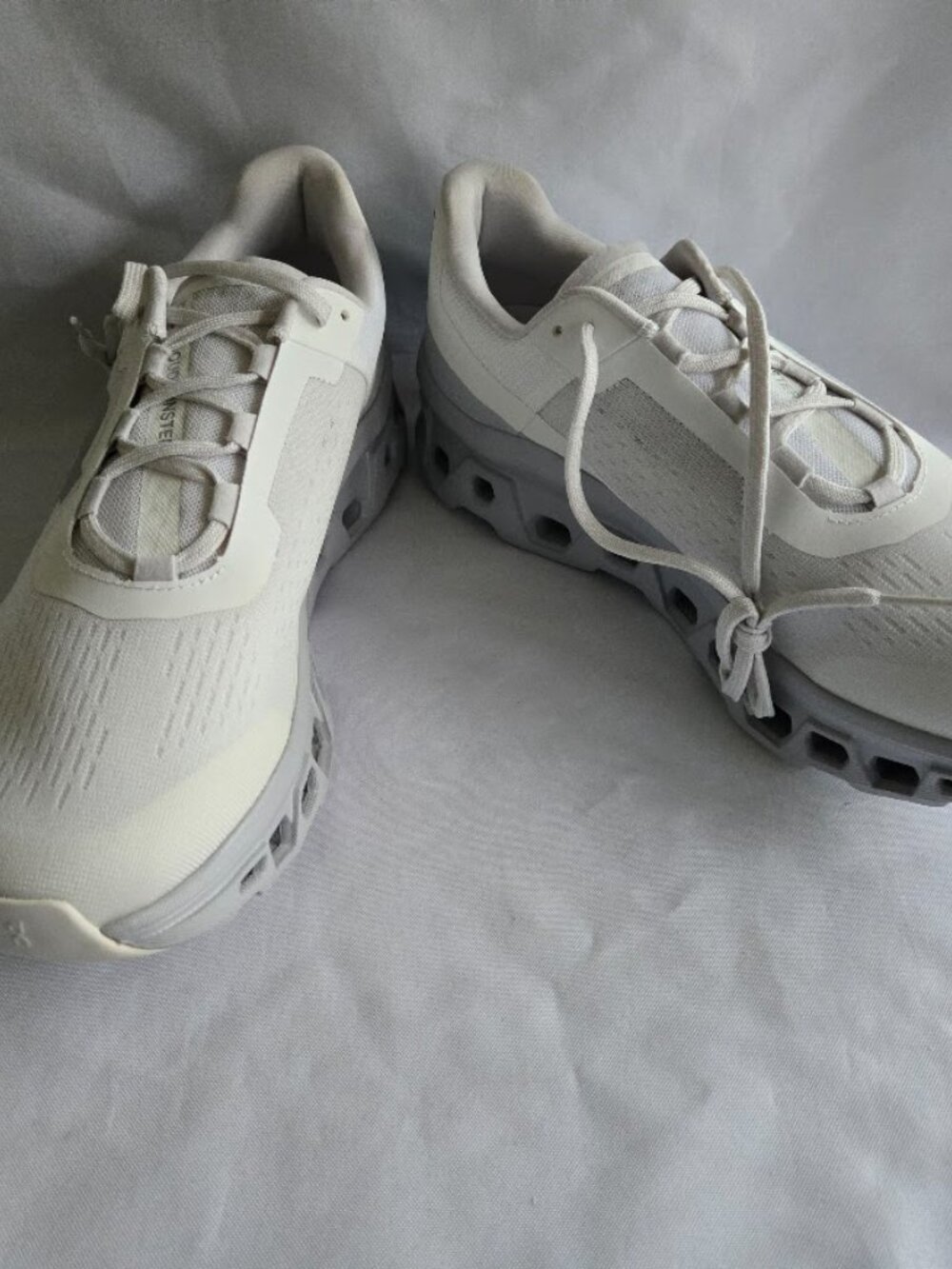 On Cloudmonster Mens Running Shoe Sneakers - White Glacier - Mens 11.5 M NEW - Picture 4 of 6